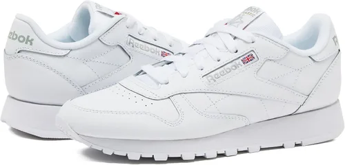 Vista 7 de Reebok Zapatillas clásicas de cuero para mujer, zapatos de tenis negros o blancos para mujer, tallas 5 a 11