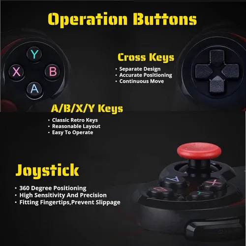 Vista 5 de Yoidesu X3 Gaming Controller for Android for IOS Mobile Phone TV Computer CP VR, Dual Vibration Wired BT Game Remote Gamepad Joystick with Built in