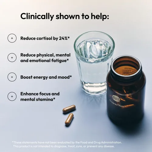 Vista 3 de Moon Juice SuperYou Suplementos de Ashwagandha con Rhodiola, Shatavari y Amla - Reductor de Cortisol para Energía, Estado de Ánimo, Enfoque y Apoyo