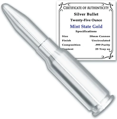 Vista 5 de Silver Bullet - Calibre 12 (5 onzas) - Plata pura .999 por Mint State Gold