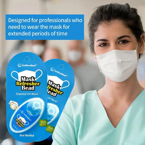 Vista 5 de Mascarilla refrescante de larga duración y fuerte fragancia refrescante, paquete de 2, con aceites esenciales naturales de hierbas y plantas