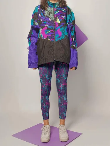 Vista 3 de sissycos - Leggings para mujer de los años 80 con estampado neón salpicado artístico, suaves como la seda y elásticas Splash abstracto