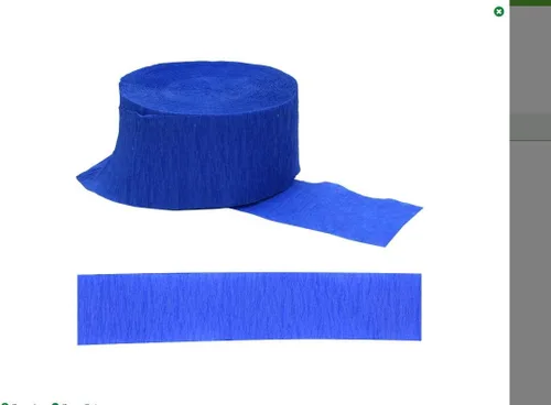 Vista 2 de DENNECREPE Serpentinas de papel crepé azul, 2 rollos de 145 pies en total, fabricadas en Estados Unidos