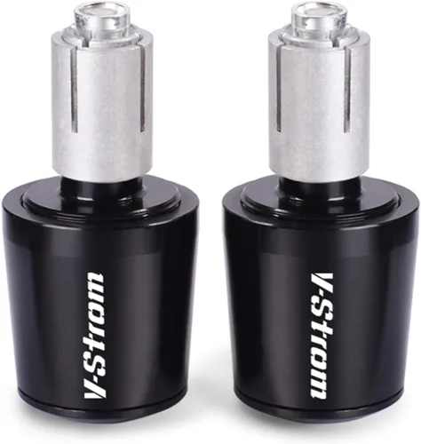 Vista 4 de Motorcycle Handlebar Ends CNC Handle Bar Grips Cap for Suzuki VStrom 650 V-Strom 650 1000 1050/xt DL250 DL650 Dl1000 Accessories (Color : Black)