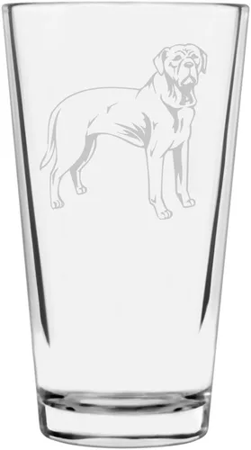 Vista 225 de Podenco Canario - Vaso de pinta de 16 onzas con temática de perro personalizado