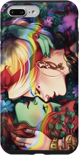 Vista 12 de iPhone 16 DC Comics Pride Harley Quinn & Poison Ivy Nose Touch Case