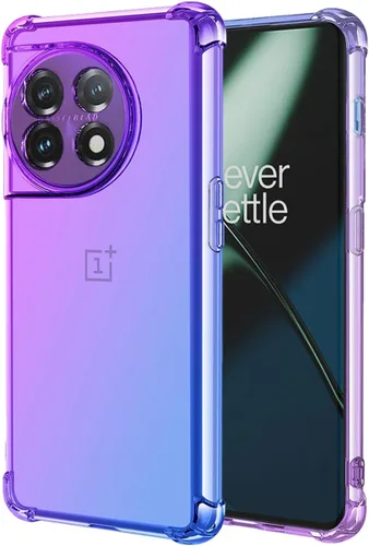 Vista 8 de Funda para OnePlus 11, One Plus 11 5G PHB110, funda transparente para teléfono con degradado, delgada, antiarañazos, flexible, funda protectora a