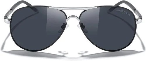 Vista 32 de MERRY'S, UV400 S8513, gafas de sol polarizadas para conducir, marco irrompible, para hombre.