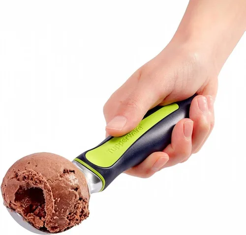 Vista 3 de Tupperware Cuchara de helado verde y negro