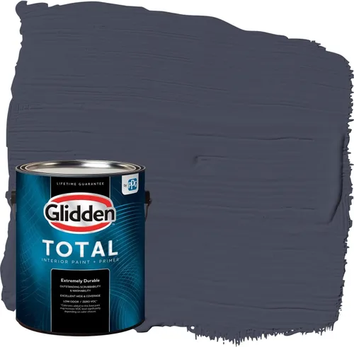 Vista 43 de Glidden Pintura Interior + Imprimación: Gris/Plata Antigua, Una Capa, Satinado, 1 Galón