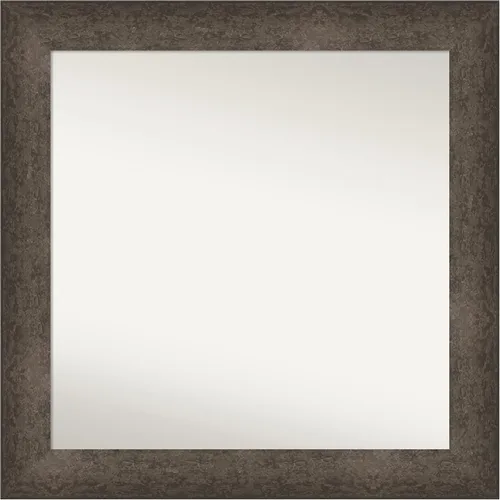 Vista 745 de Amanti Art Espejo de pared personalizado no biselado (25 x 25 pulgadas), marco de bronce acentuado, varios tamaños personalizados, espejo de baño