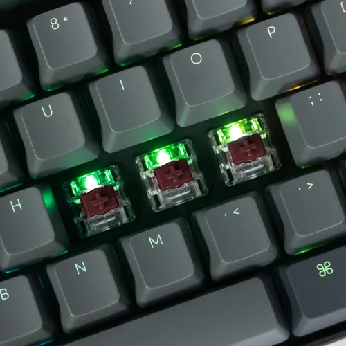 Vista 7 de Keychron Teclado mecánico inalámbrico K8, diseño sin llave, 87 teclas, multitarea, Bluetooth/con cable RGB retroiluminado con interruptor Gateron