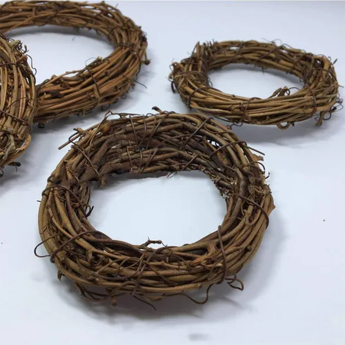 Vista 3 de Anillo de corona de vid natural, rollo de base de vides para manualidades, para verano, otoño, Navidad, guirnalda de puerta, decoración del hogar