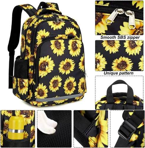 Vista 5 de BTOOP Mochilas escolares para niñas, mochila ligera y bonita bolsa de almuerzo para niños y estuche para lápices