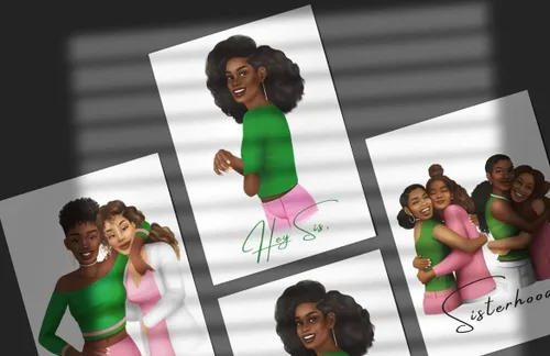 Vista 4 de Tarjetas de felicitación de hermandad de hermandad - Caja de 12 tarjetas con sobres (negro y blanco)