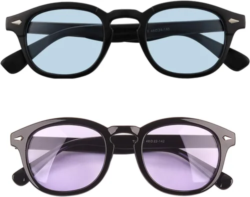 Vista 6 de Bestum Gafas de sol inspiradas retro con remaches tintado lente UV400