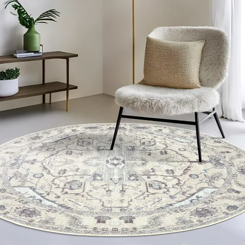 Vista 361 de GLN Rugs Traditional Collection - Alfombra de felpilla lavable a máquina, tradicional lavable, antideslizante, alfombra de felpilla de pelo corto