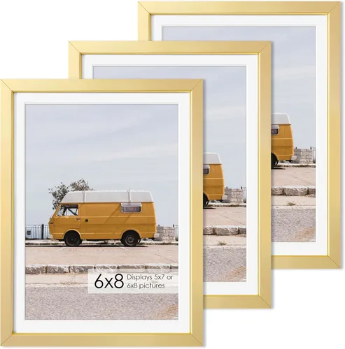 Vista 318 de Fun Memories Marco de Fotos A2 Negro, Marcos de Póster de Metal de Alta Gama de 16.5 x 23.5 pulgadas para Pared, Marco de Fotos A2 con Paspartú A3