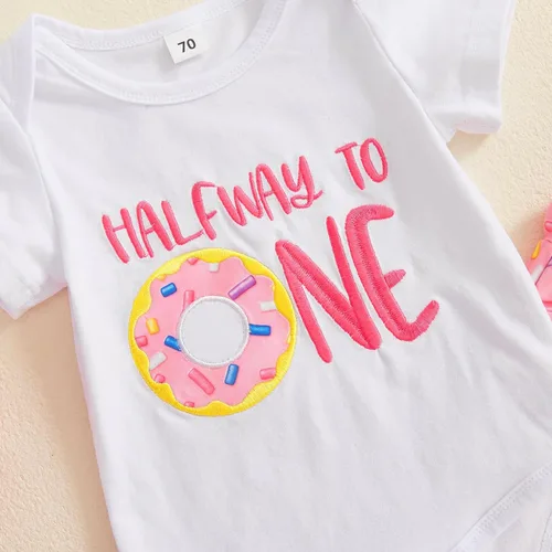 Vista 53 de Conjunto de ropa de cumpleaños para bebé niña pequeña, camiseta de manga larga, pantalones de campana, diadema