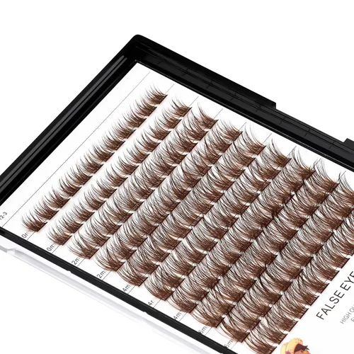 Vista 11 de Pestañas postizas de tallo ancho con varias pestañas falsas de colores D Curl de 10 a 20 mm para elegir, pestañas postizas profesionales
