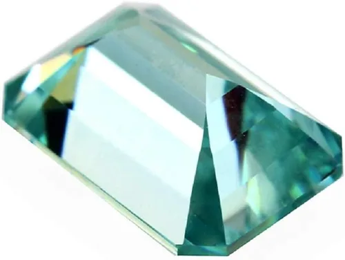 Vista 3 de ERAA JEWEL Moissanita suelta de 2.00 quilates, piedra de moissanita de color azul, claridad VVS1, piedra preciosa brillante de corte esmeralda