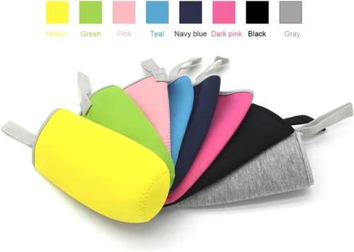 Vista 3 de Kvvdi Paquete de 8 fundas de neopreno para botella de agua de 12 oz - 18 onzas, funda de botella de vidrio aislada de 16.9 oz