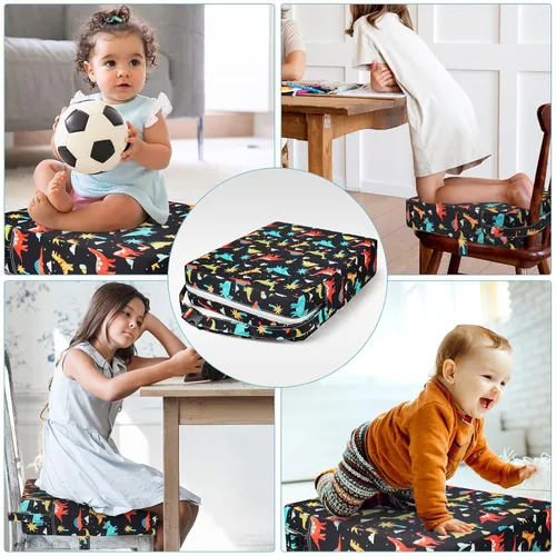 Vista 5 de Asiento elevador para niños pequeños para silla de cocina, mesa de comedor, lavable, grueso, resistente, silla elevadora portátil para niños