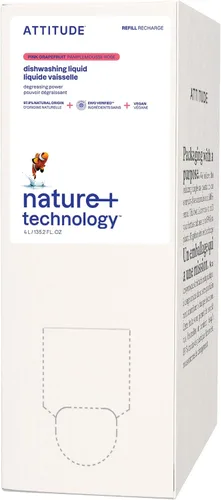 Vista 30 de ATTITUDE Jabón para Platos, Verificado por EWG, Líquido para Lavar Platos a Base de Plantas y Vegano, De Origen Natural, Aroma a Ralladura