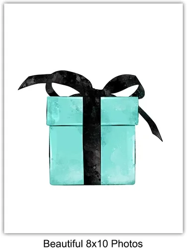 Vista 5 de Arte de pared glam azul - Perfume de diseñador, zapatos, bolsos - Regalo de diseño de alta moda para fashionista - Decoración de pared de lujo
