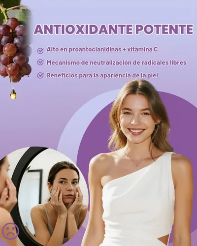 Vista 3 de Extracto de semilla de uva natural gotas 300 mg - Antioxidante y apoyo inmunológico GrapeSeed Extract Liquid Supplement, Maximum Strength Grape