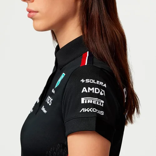 Vista 6 de Mercedes AMG Petronas Polo Team de Fórmula Uno para mujer 2023 Team - Negro - Talla: XXL