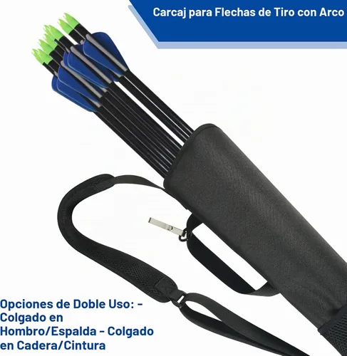 Vista 2 de Cosmos Arrow Carcaj de tiro con arco para espalda y cadera - Funda ajustable para flechas de arco recurvo compuesto arco flechas mochila accesorios