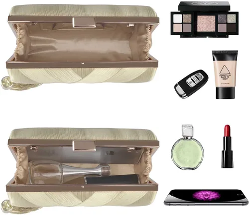 Vista 4 de Bolsos de noche para mujer, elegante bolso de mano con borlas para novia, boda, graduación, noche, fiesta