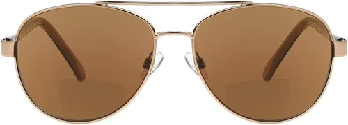 Vista 2 de Sofia Vergara x Foster Grant Women's Carmen Full Lens Sunreaders - Lentes de sol de aviador, montura negra, lentes grises, Way