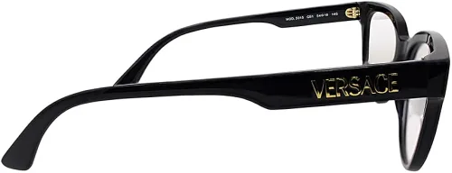 Vista 3 de Versace VE 3315 GB1 - Lentes de sol de plástico negro con logotipo de ojo de gato