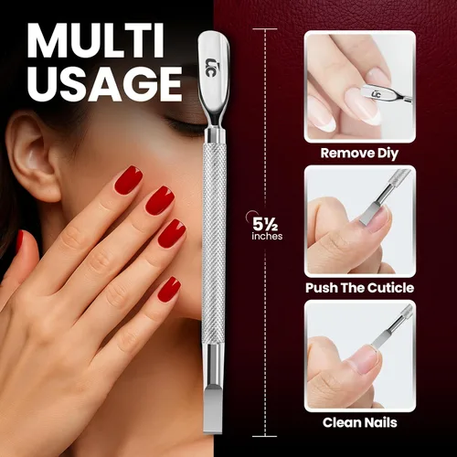 Vista 9 de Utopia Care, Removedor de cutícula profesional Professional Stainless Steel Cuticle Remover & Cutter, Durable Manicure & Pedicure Tool for Finger