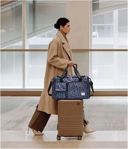 Vista 97 de Pequeña bolsa de gimnasio para mujer, bolsa de viaje con compartimento para zapatos