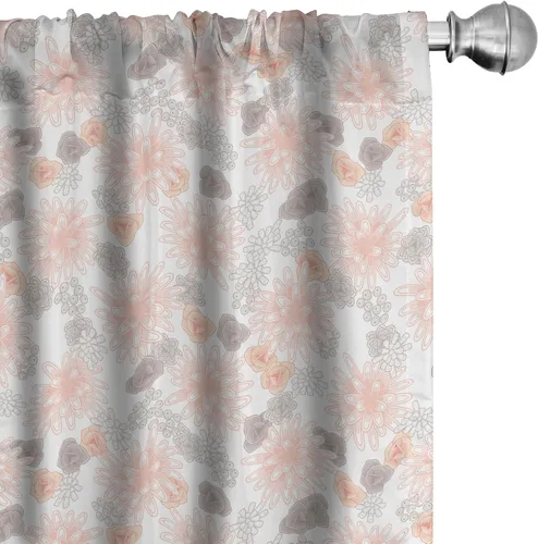 Vista 15 de Lunarable Cortinas con estampado de madera, madera natural rústica con rayas, patrón abstracto ovalado, tema de carpintería, tratamientos