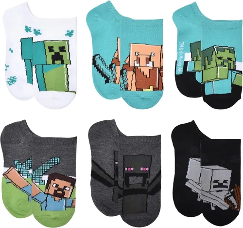 Vista 13 de Minecraft boys Multi-pack Socks Verde (paquete de 5)