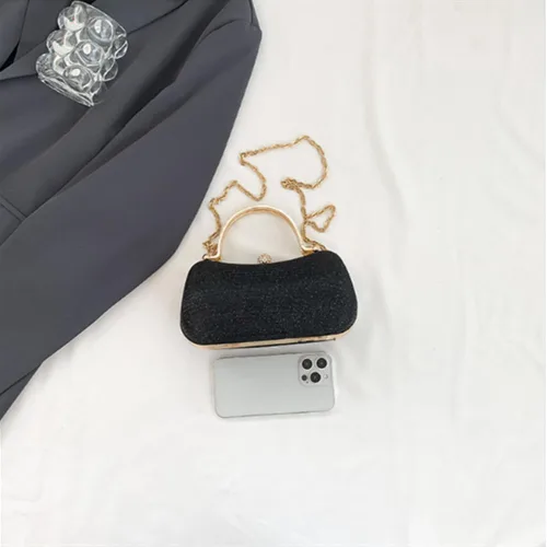 Vista 5 de Bolso de mano de noche para mujer, bolsos formales brillantes de noche, bolso de mano para boda, cóctel, graduación, fiesta, bolsa de noche