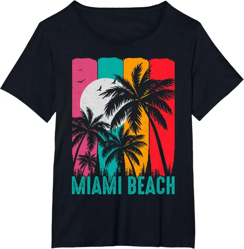 Vista 29 de Camiseta Miami Beach, Negro, S