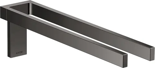 Vista 6 de AXOR Toallero rectangular universal con doble asa en cromo negro cepillado, 42622340