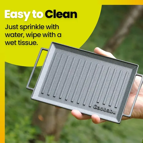 Vista 4 de Gaobabu B6 MultiGrillPlate fabricado en Japón Se adapta a una amplia variedad de equipos Procesamiento de flúor de 3 capas No requiere