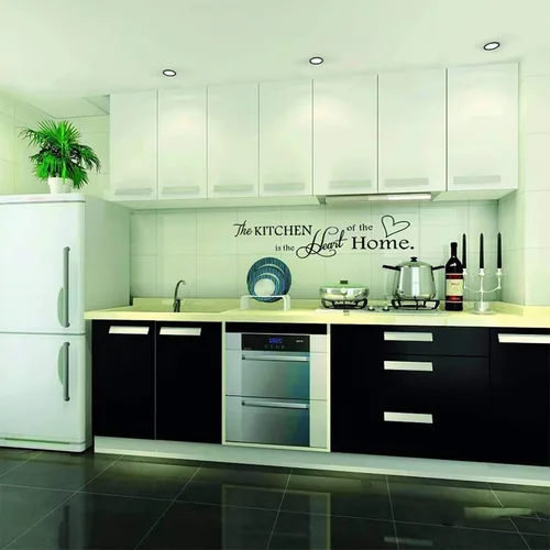 Vista 6 de Calcomanías de pared con cita "The Kitchen" Vinilo adhesivo de pared para cocina y comedor (tamaño B)