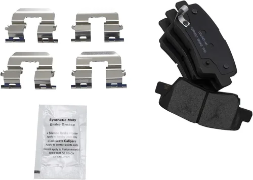 Vista 5 de TRQ Kit de pastillas de freno trasero y rotor, kit químico de freno, pastillas de freno Rotor de freno Cerámica Premium G-Coated Compatible