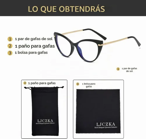 Vista 7 de LJCZKA Gafas de bloqueo de luz azul para mujer, antirojo, satrás, para computadora, ojo de gato, montura transparente