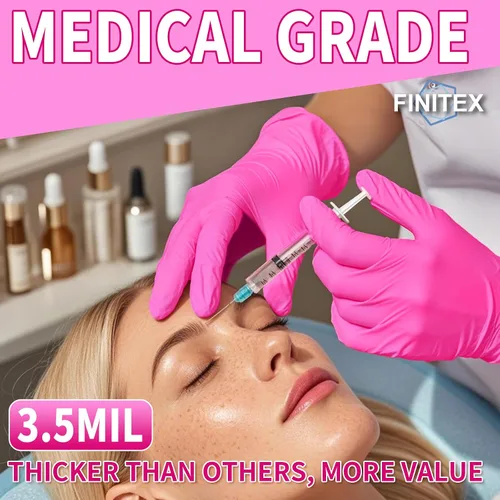 Vista 4 de FINITEX Nitrile Disposable Latex-Free Gloves - 3.5mil 100/1000PCS Powder-Free Latex Free Cleaning Medical Exam Food Gloves