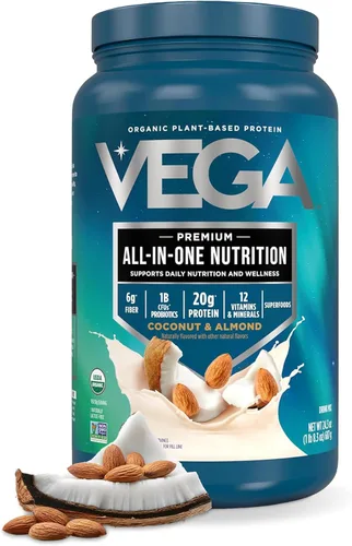 Vista 21 de Vega Organic All-in-One Proteína vegana en polvo sabor chocolate 9 porciones, ingredientes de superalimento, vitaminas para apoyo inmunológico