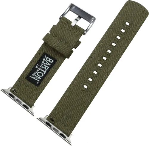 Vista 4 de BARTON WATCH BANDS - Bandas de reloj de lona compatibles con modelos de Apple Watch - 1, 2, 3, 4, 5, 6, 7, 8, 9, 10, SE, Ultra y Ultra 2 Available
