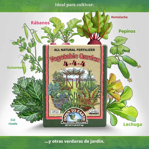 Vista 3 de Down To Earth - Fertilizantes naturales para huerto orgánico - 5 lb